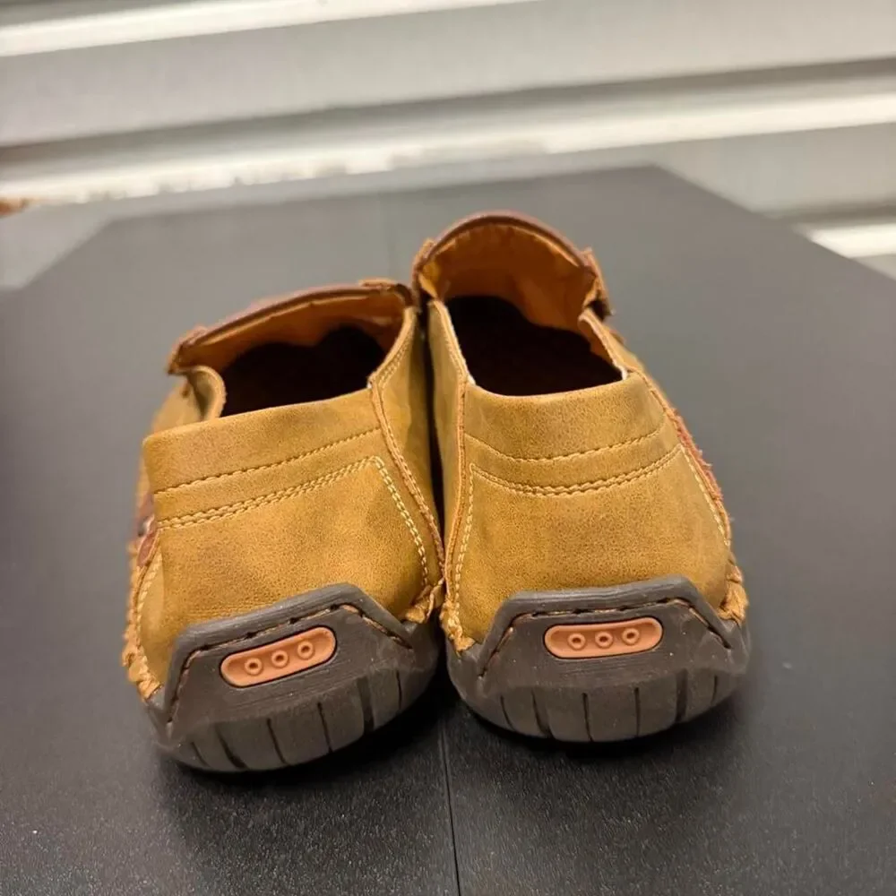 Greks Men's Tan and Brown Loafers